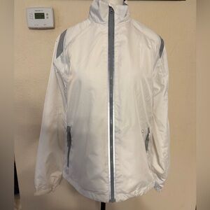 Mercedes Benz White Womens Wind Breaker Jacket Small Logo Polyester